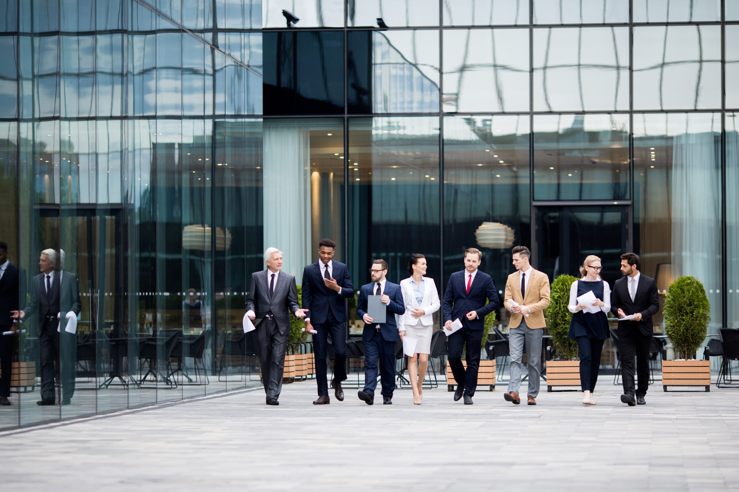 Business people outside